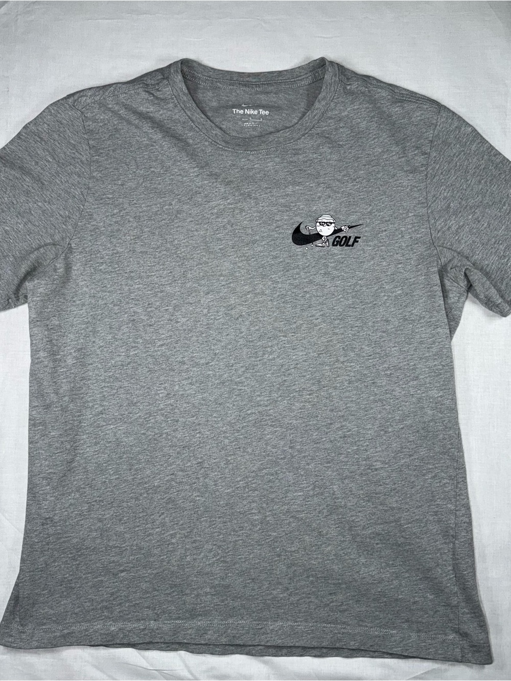 Nike Gray Short Sleeve Golf Logo T-Shirt Size L